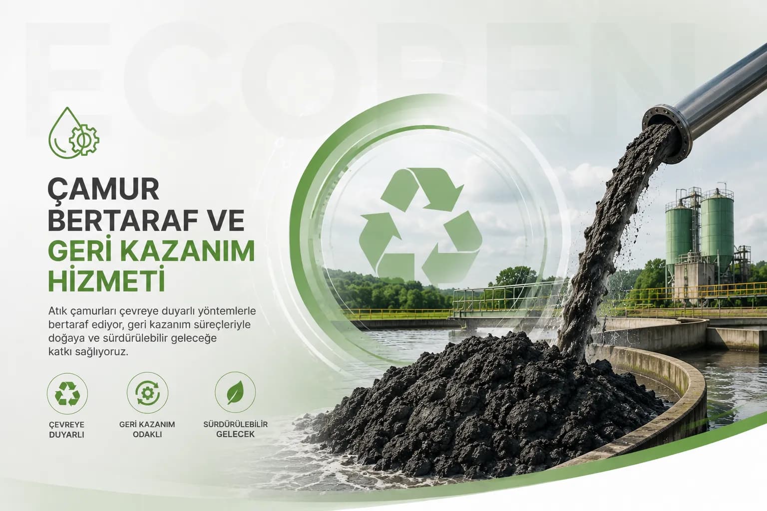 Çamur bertaraf ve geri kazanım hizmeti